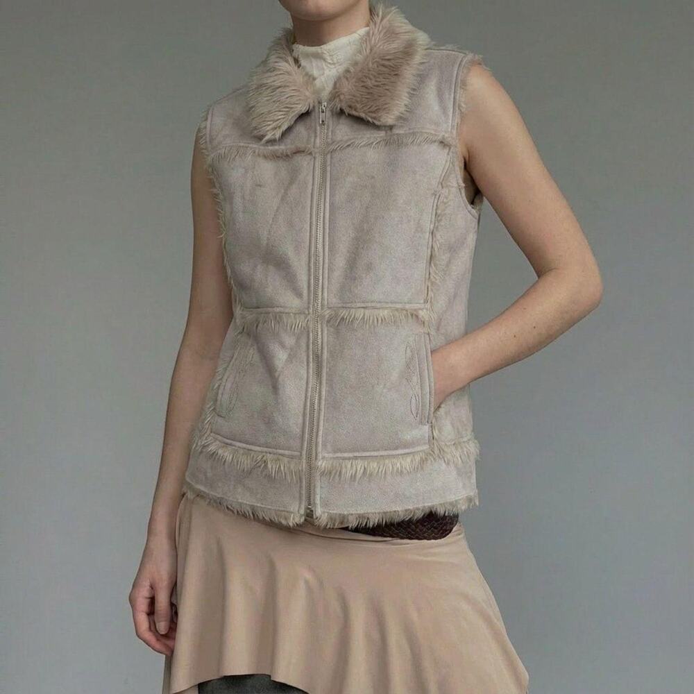 Slavic Bimbo Afghan Faux Fur Vest Indie Sleaze Penny Lane